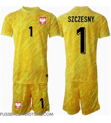 Polen Wojciech Szczesny #1 Torwart Replik Heimtrikot Kinder EM 2024 Kurzarm (+ Kurze Hosen)